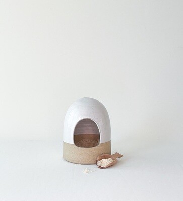 Farmhouse Pottery - Beehive Salt Cellar &amp; Spoon