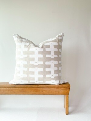 Caroline Cecil Pillow - White Natural