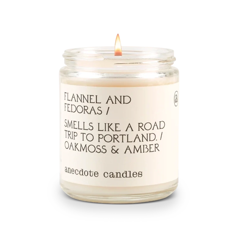 Anecdote Candle - Flannel and Fedoras