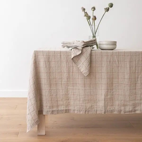Linen Napkin Window Pane Brick