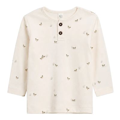 Reef Long Sleeve Henley- Mallard
