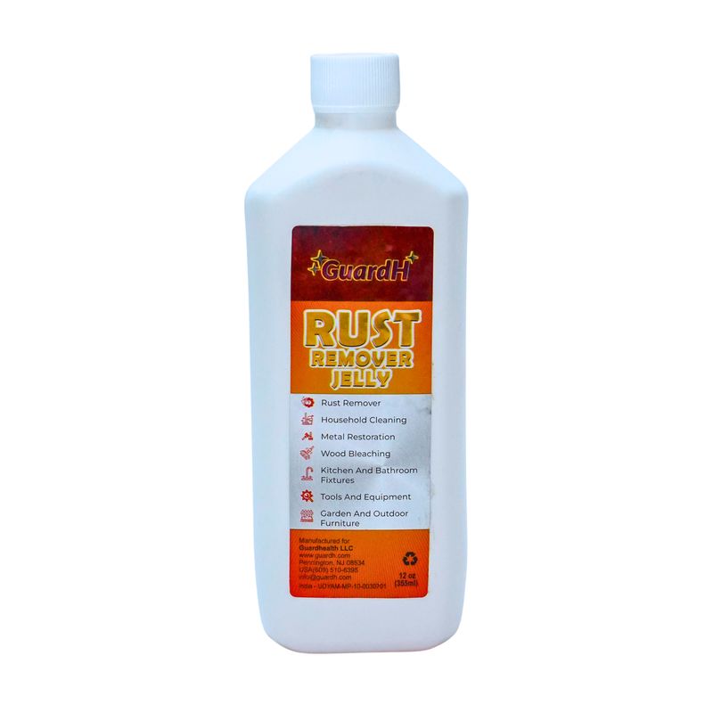 GuardH Rust Remover Jelly – Industrial Strength Gel for Rust & Stain Removal (12 oz / 355 ml)  1 Box (24 Bottles)