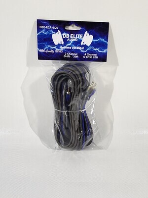 DB Elite Audio 2channel 20&#39; RCAs