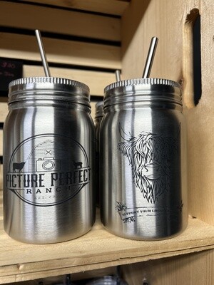 Mason Jar Tumbler - 12 oz