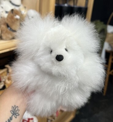 Bear (Made with real alpaca fiber)- WHITE