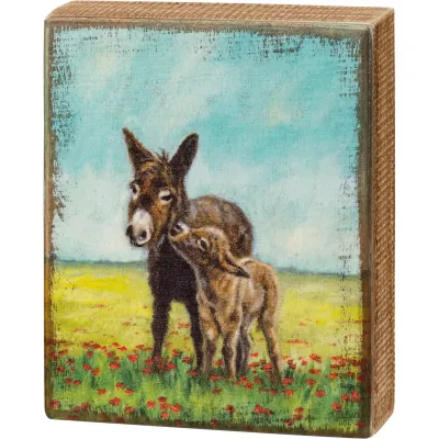 Wood Block Sign- Donkey