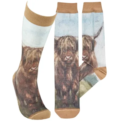 Adult Socks- Highland Cow