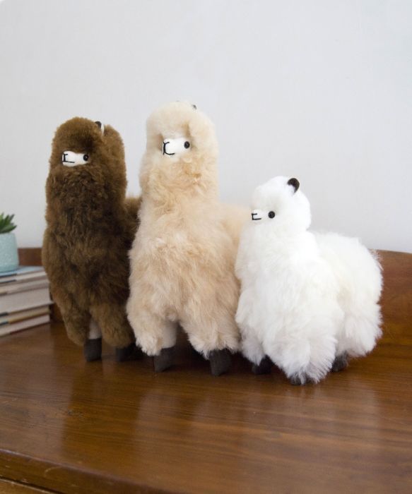 Alpaca made from fiber -Large White 12 in