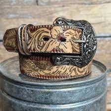 Womens Hand Tooled Belt