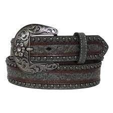 Women&#39;s Embossed Overlay Belt