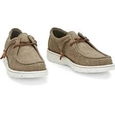 Mens Canvas Justin Shoes - Clay