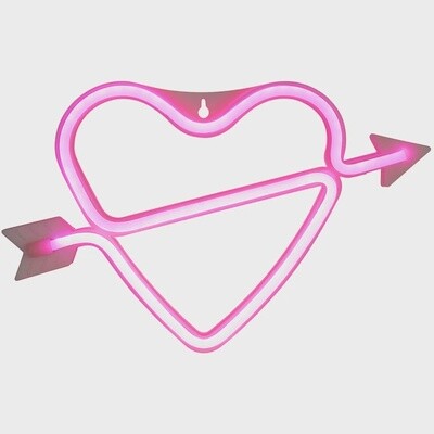 Pink Neon Heart Light