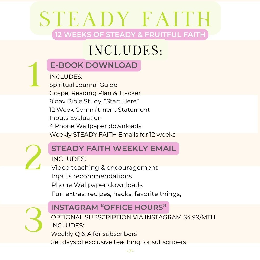 Steady Faith 12 Week Guide - Digital Download