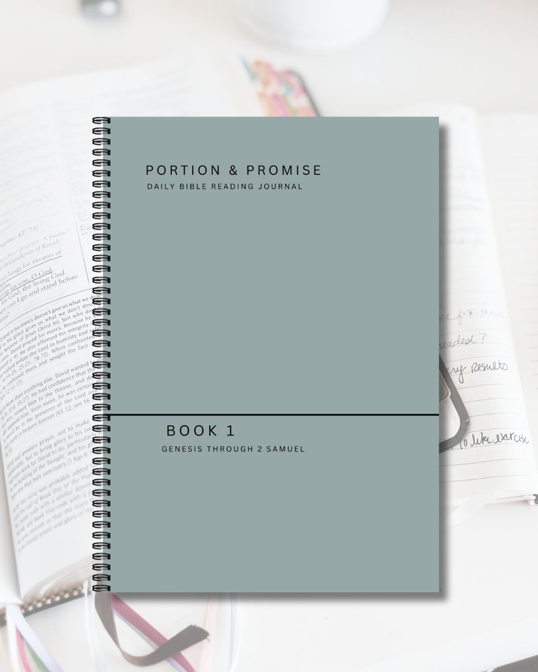 Portion & Promise Book 1 Daily Bible Reading Journal PHYSICAL Copy