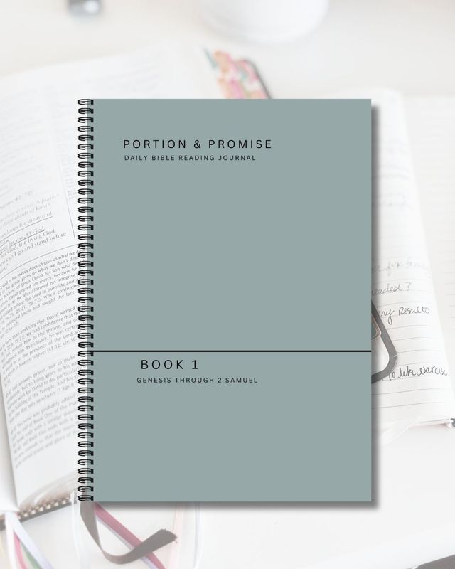 Portion & Promise Book 1 Daily Bible Reading Journal PHYSICAL Copy
