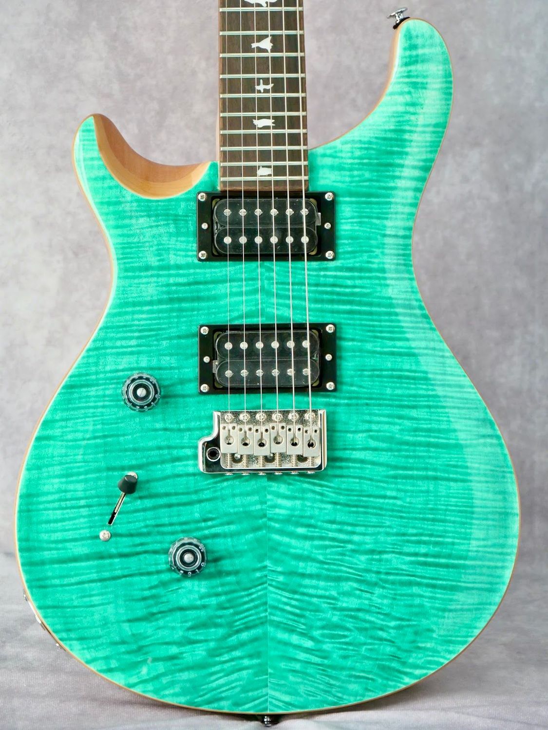 PRS SE Custom 24 Turquoise #536 left handed guitar