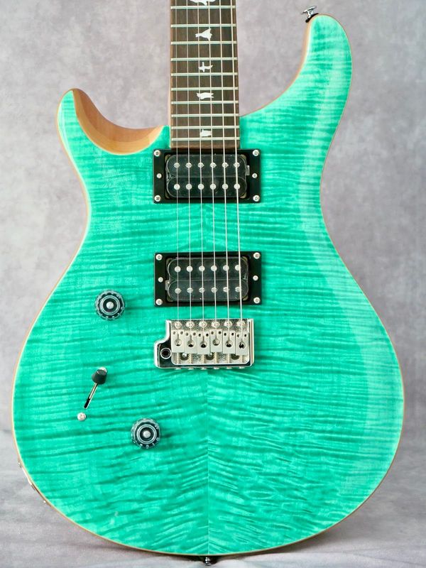 PRS SE Custom 24 Turquoise #536 left handed guitar