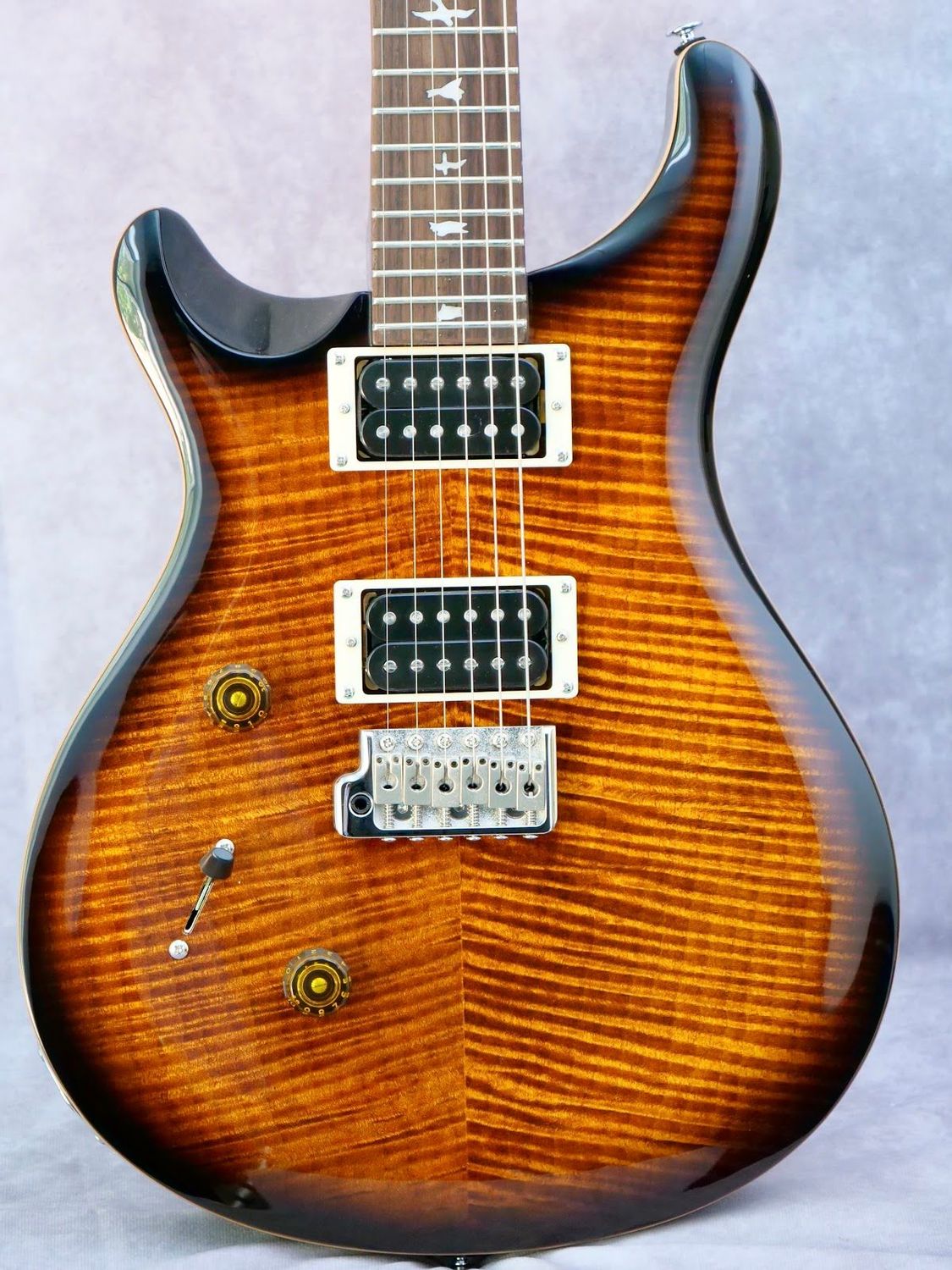 PRS SE Custom 24 Black Gold Burst #219 left handed guitar