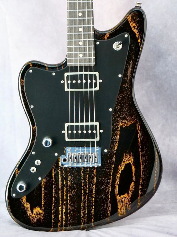 Anderson Raven Classic Black w/Orange Doghair left handed guitar
