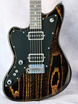 Anderson Raven Classic Black w/Orange Doghair left handed guitar