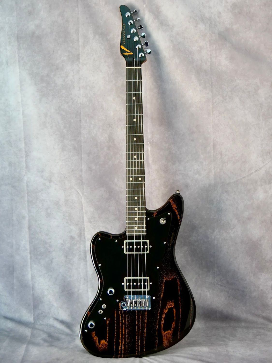 Anderson Raven Classic Black w/Orange Doghair left handed guitar