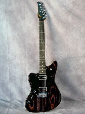 Anderson Raven Classic Black w/Orange Doghair left handed guitar
