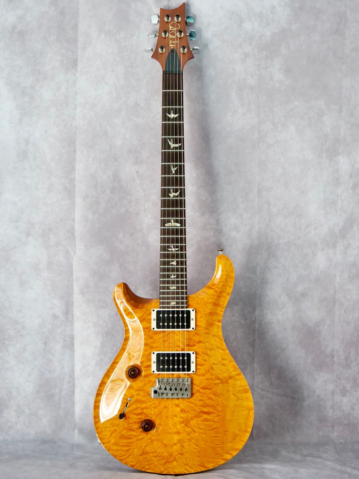 2012 PRS Custom 24 10 top #519 Santana Gold left handed electric guitar