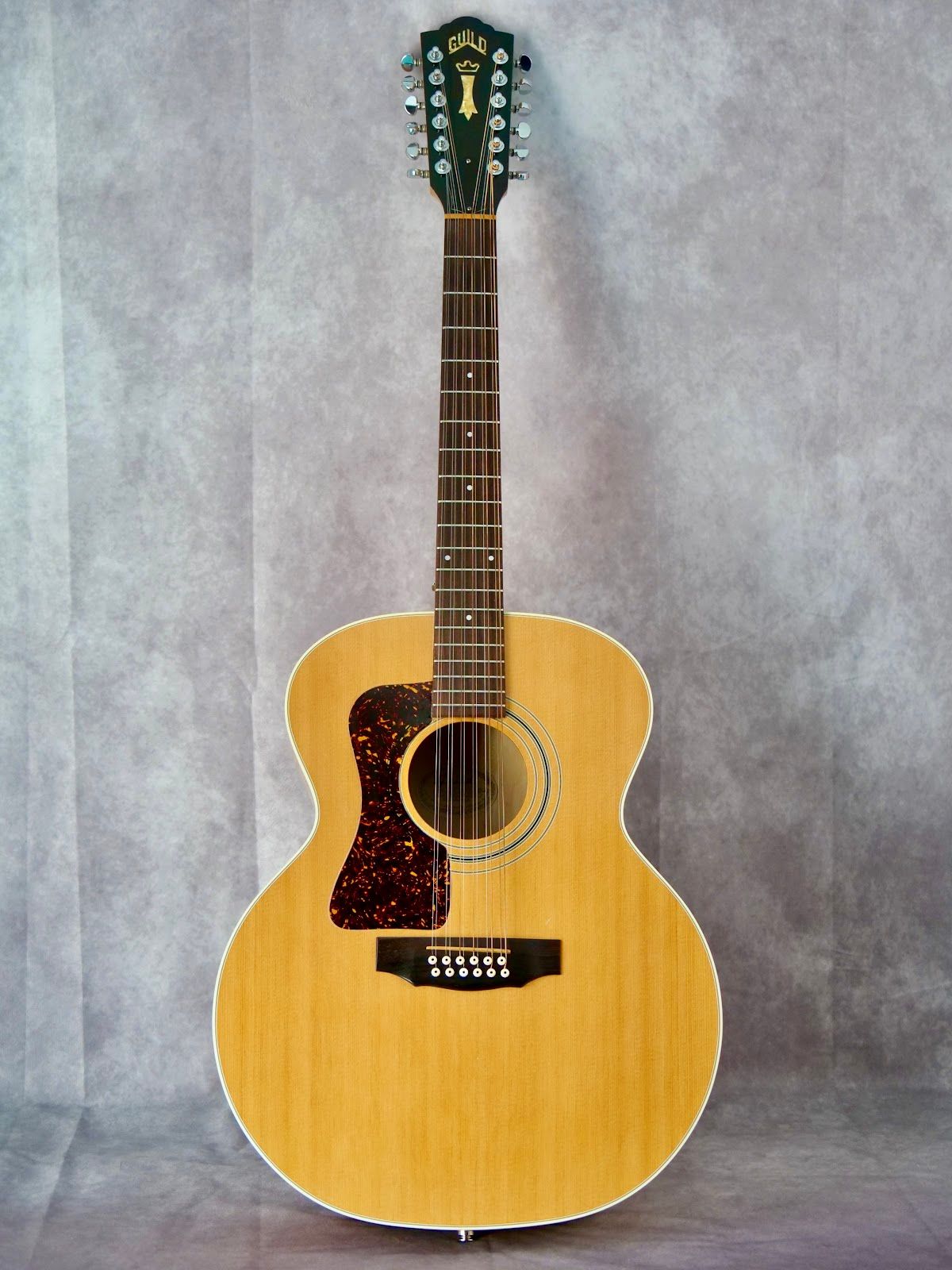 1987 Guild JF30-12 Blonde 12 left handed 12 string acoustic guitar