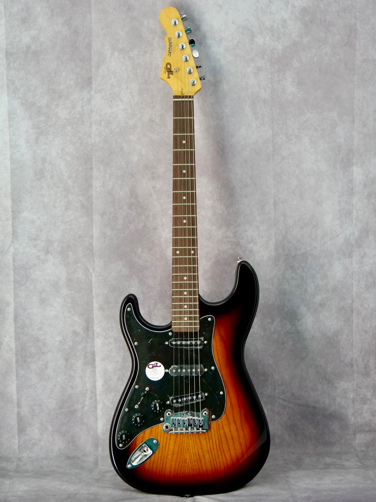 G&L Legacy Tribute 3 Tone Burst #819 left handed electric guitar