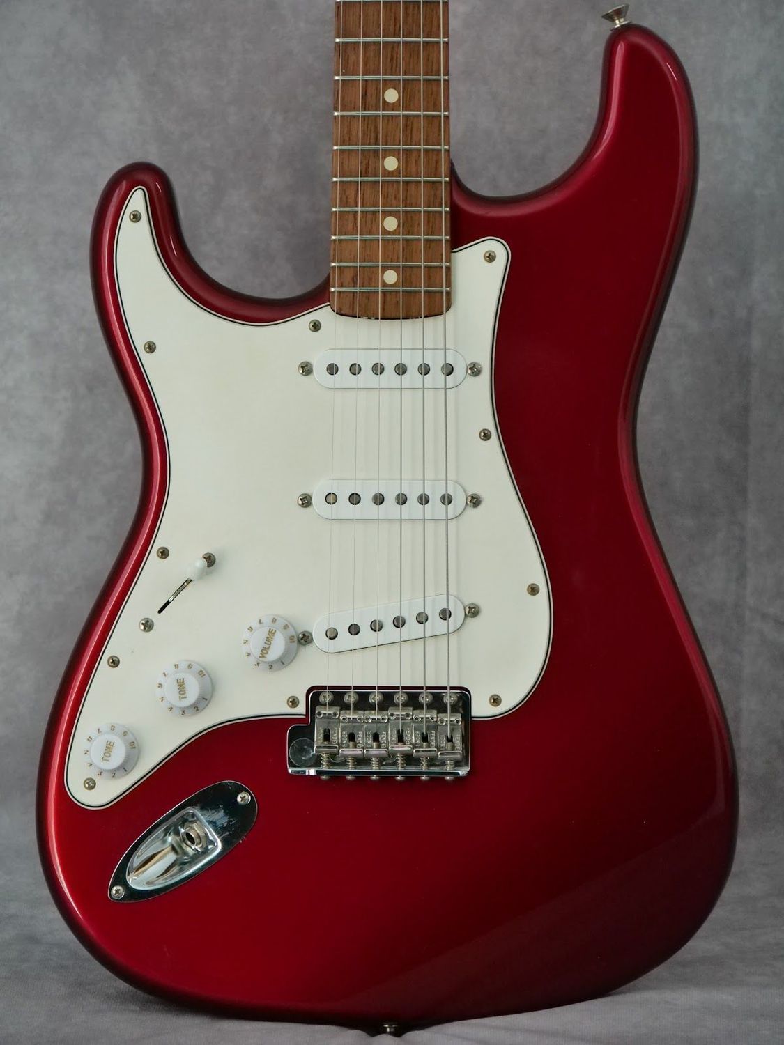 2007 Fender Custom Shop '61 Stratocaster NOS reissue Candy Apple Red #810 left handed electric guitar