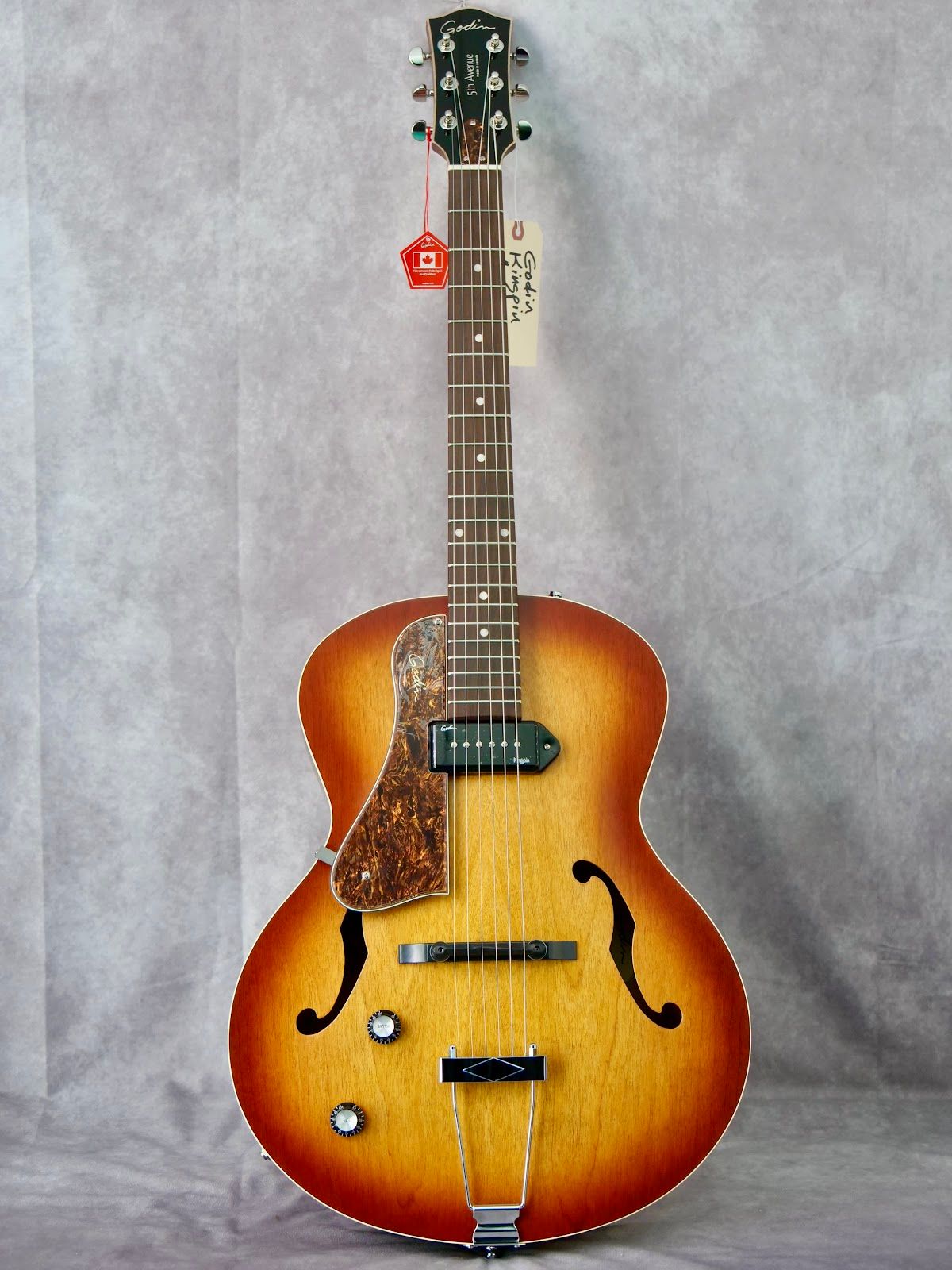 Godin Kingpin Cognac Burst #053 left handed electric guitar