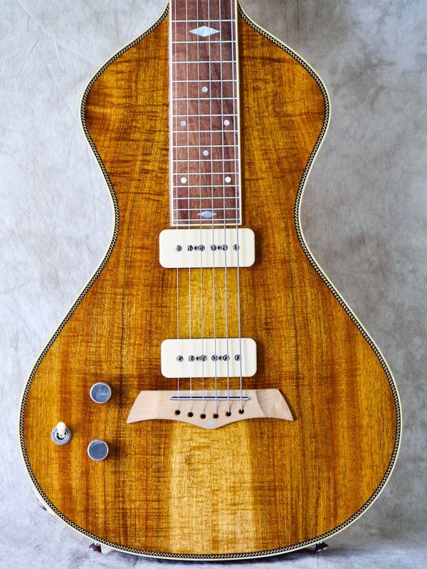 2019 Asher Electro Hawaiian Koa Master Series #157 left handed lap steel