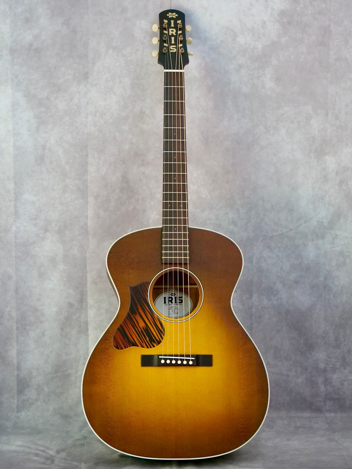 Custom Iris JB Iced Tea Burst Sitka/Goncalo Alves #633 left handed acoustic guitar