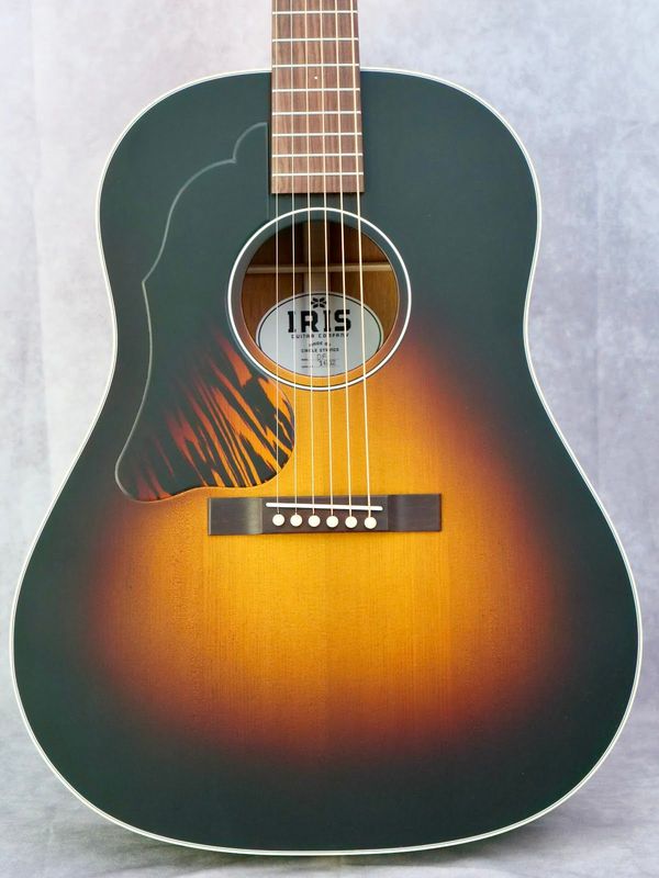 Custom Iris DF Tobacco Burst Torrified Adirondack/Mahogany #632 left handed acoustic guitar