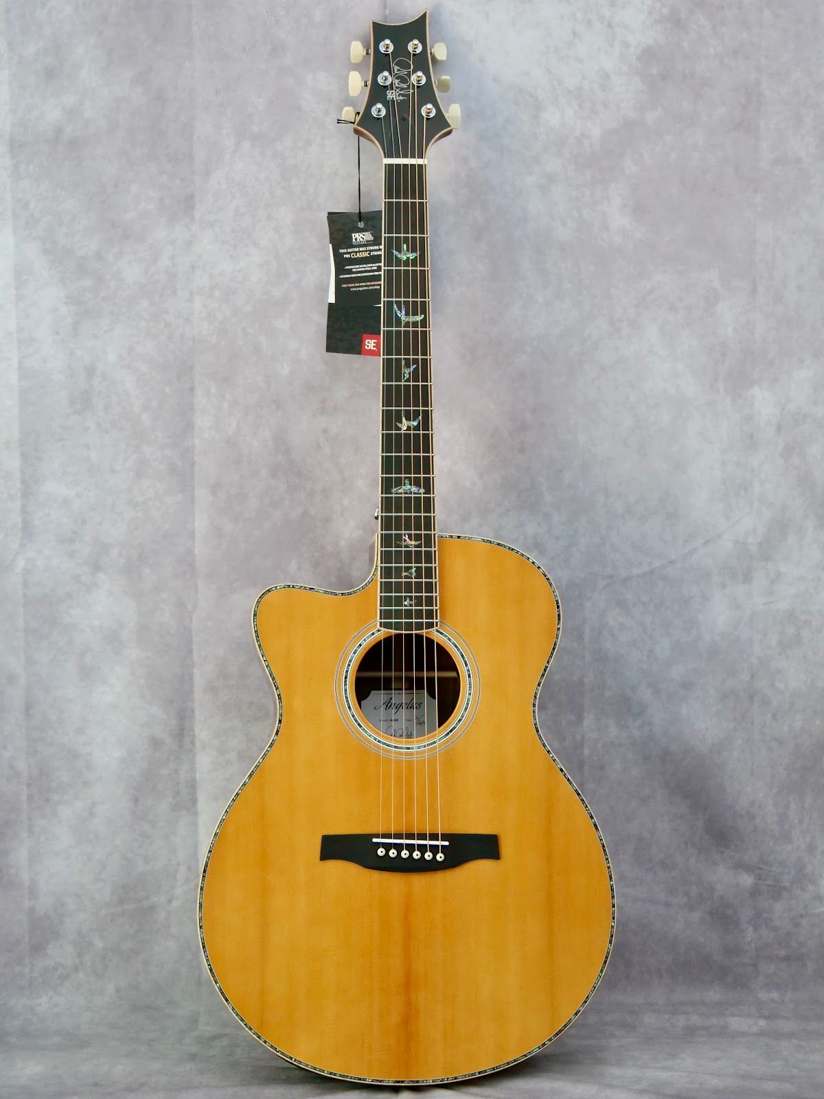 PRS SE A60E Sitka/Ziricote #332 left handed acoustic/electric guitar