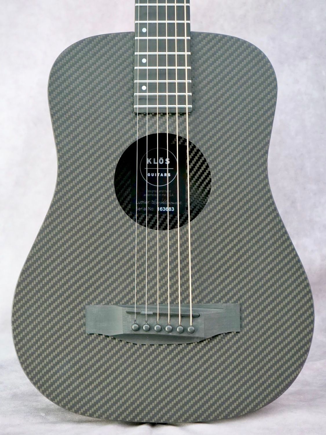 Klos All Carbon Fiber Travel guitar #683 left handed acoustic guitar