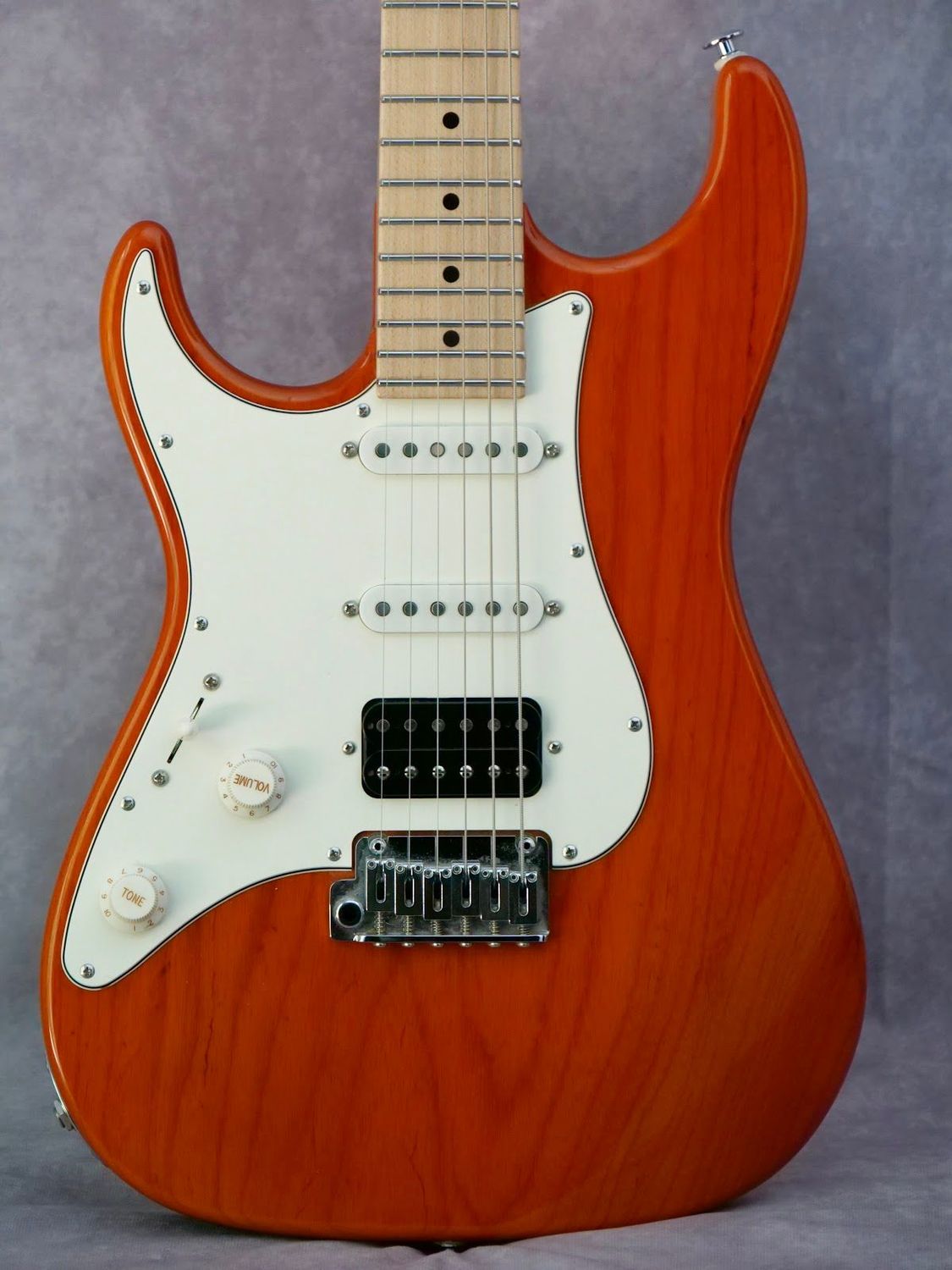 2017 Suhr Limited Edition Throwback Standard Trans Orange #X8T left handed electric guitar