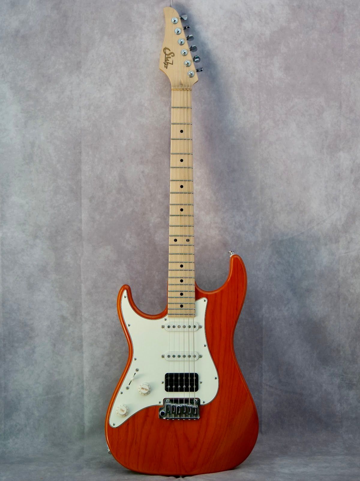 2017 Suhr Limited Edition Throwback Standard Trans Orange #X8T left handed electric guitar