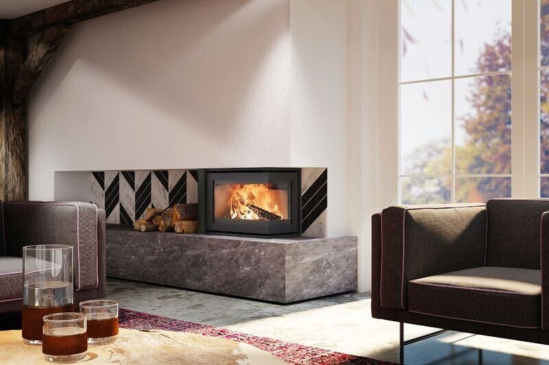 Insert à bois FONTE FLAMME : modèles Instyle Corner Slim Low