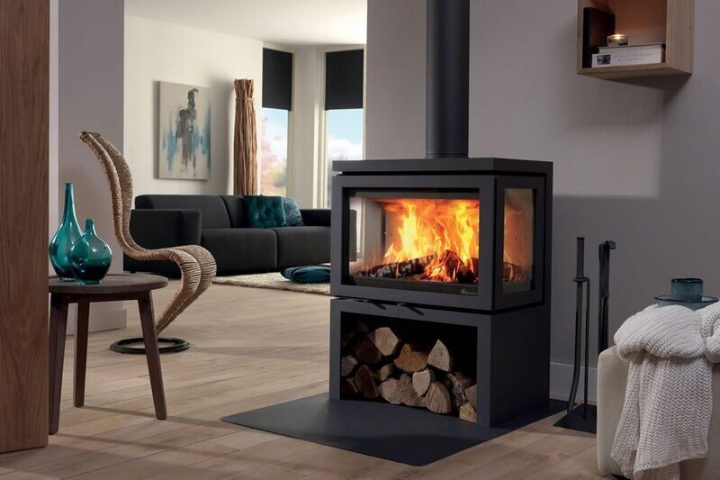 Poêle à bois FONTE FLAMME : modèle Vidar Triple