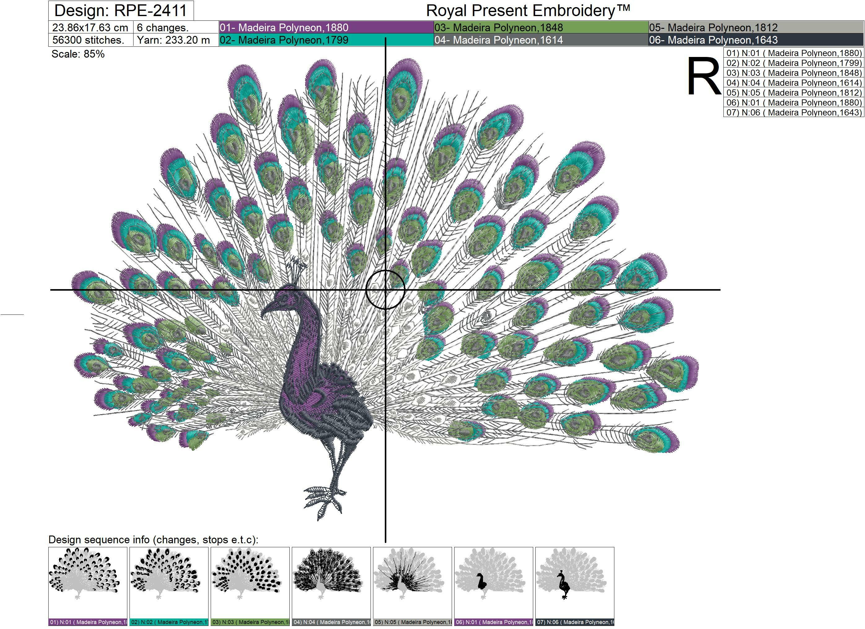 Схемы павлиньего хвоста