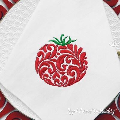 Дизайн машинной вышивки Орнаментальный помидор