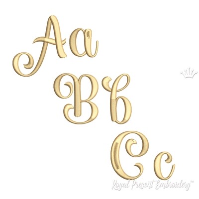 ABC Алфавит для монограмм Дизайн машинной вышивки