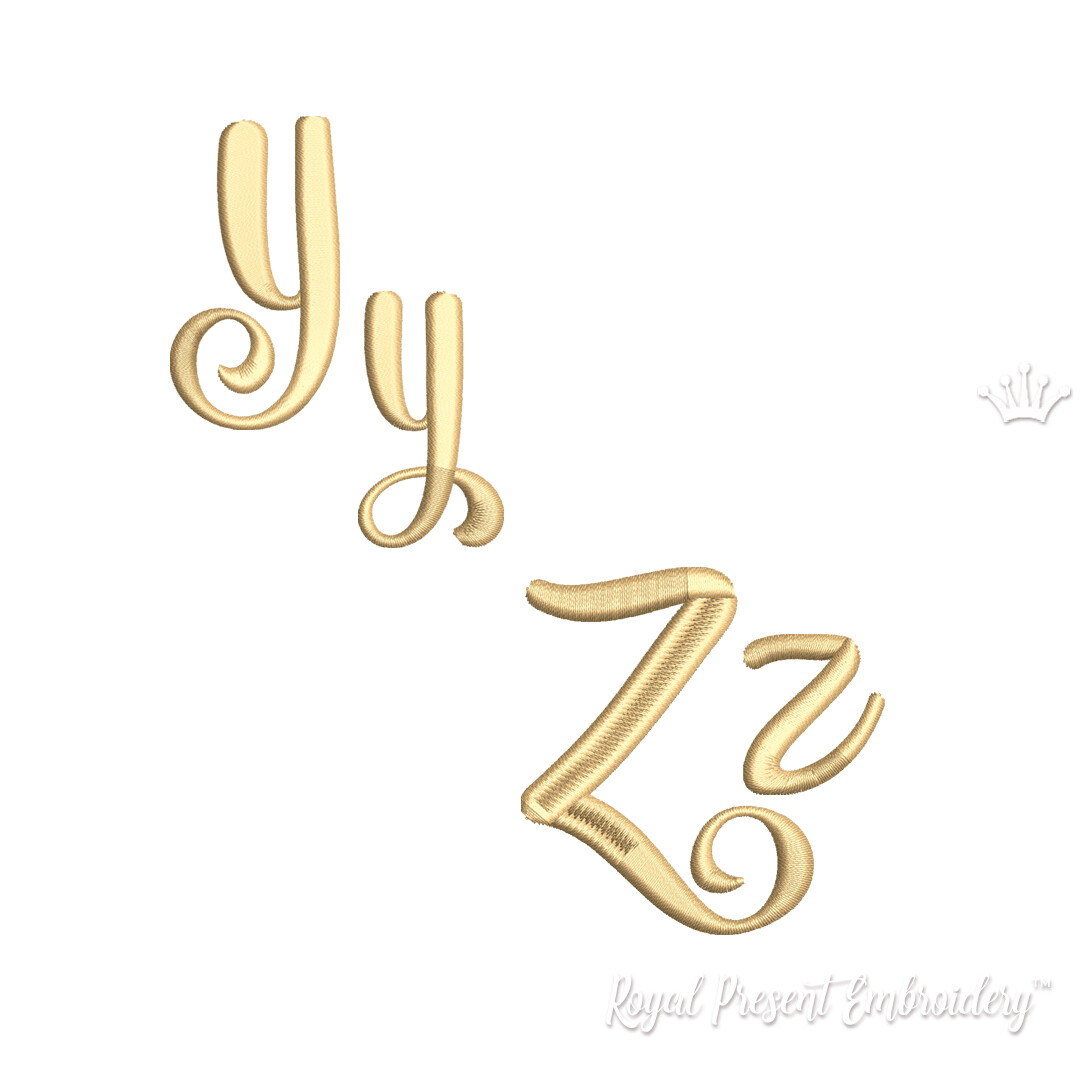 YZ Алфавит для монограмм Дизайны машинной вышивки