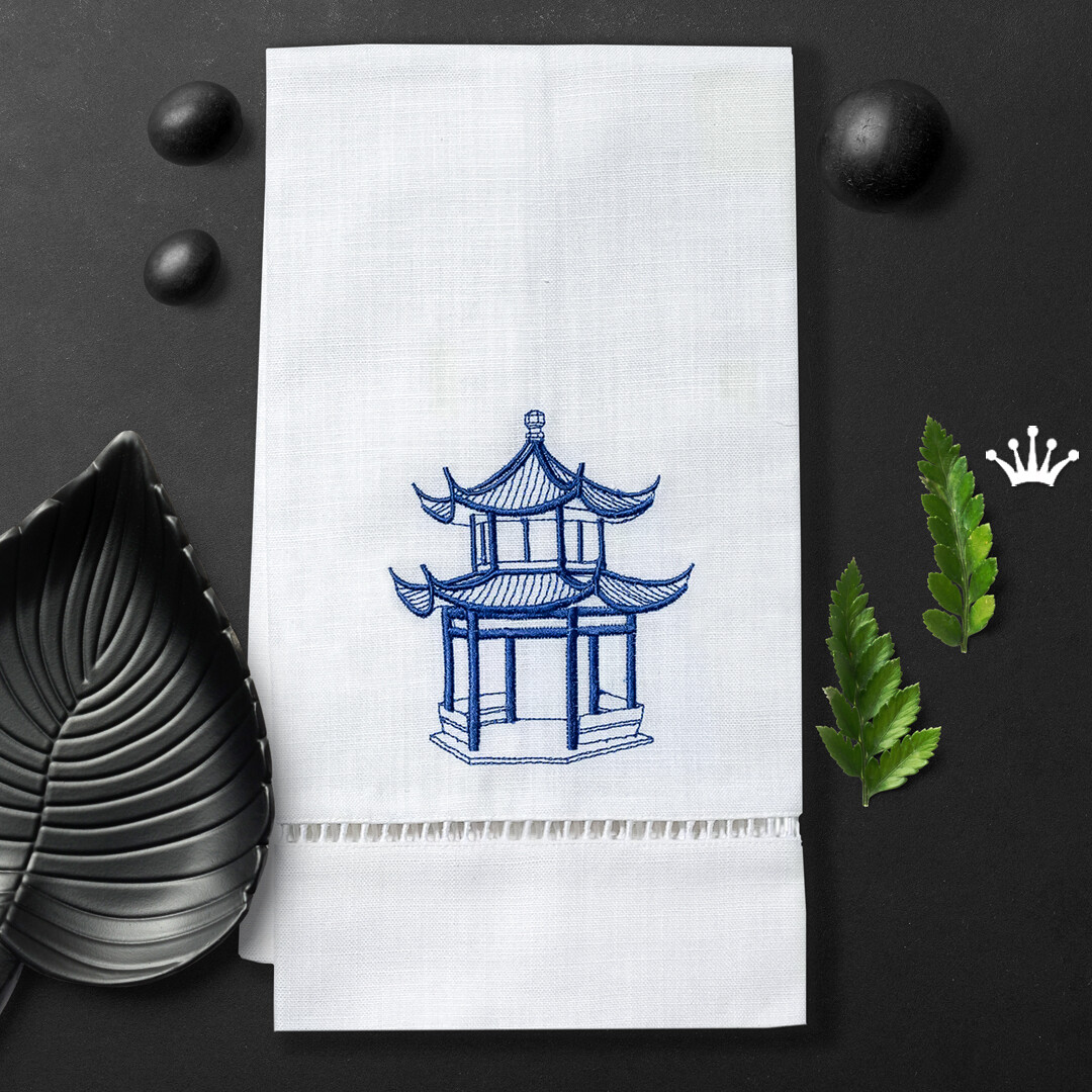 Китайская пагода Дизайн машинной вышивки - 2 размера