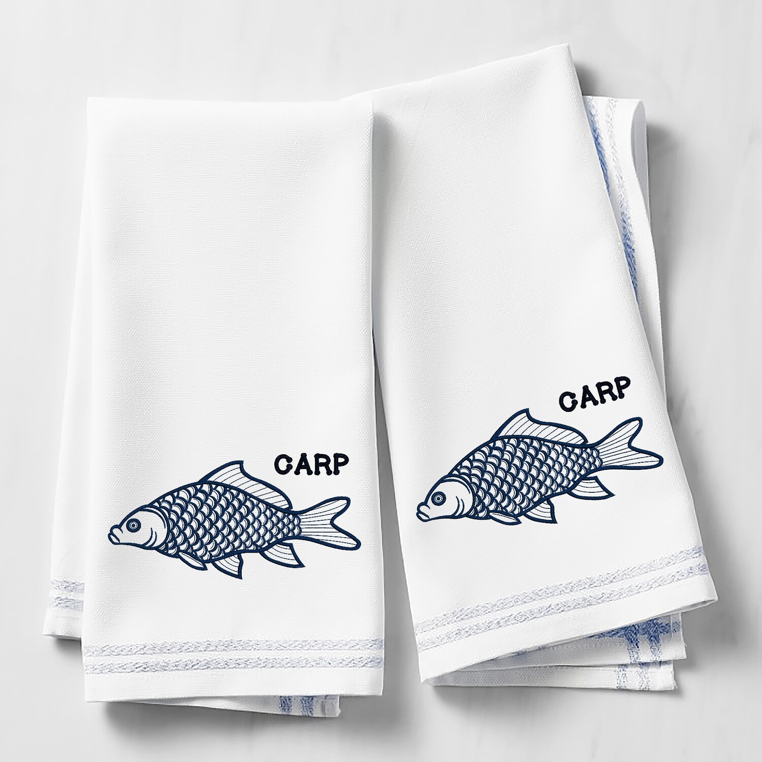 Рыба Карп Дизайн машинной вышивки - 4 размера