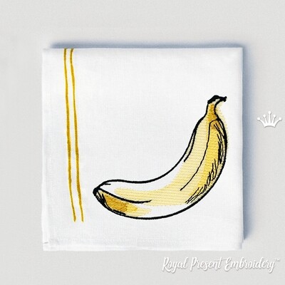 Мини Банан Дизайн машинной вышивки бесплатно - 4 размера