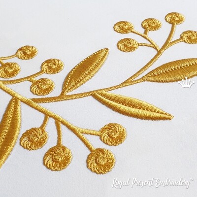 3D Листья с плодами Набор Дизайнов машинной вышивки