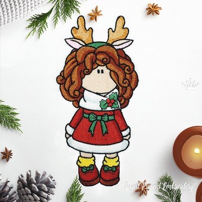 Рождественская Кукла Тильда Дизайн для вышивальной машины - 4 размера