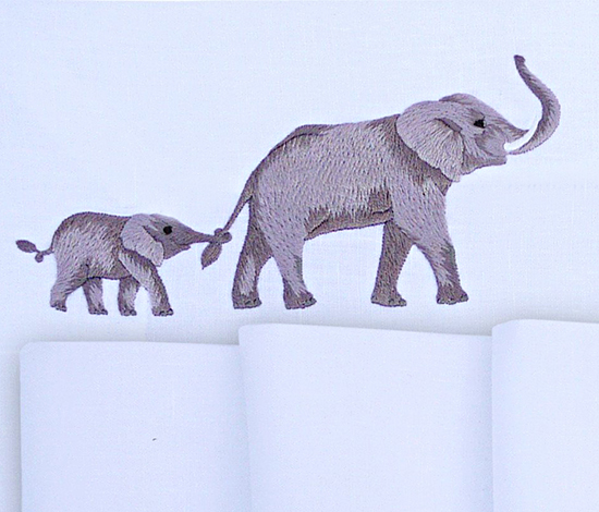 Дизайн машинной вышивки Слоны